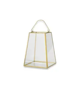 Lanterne doré 12,5×12,5×16 cm