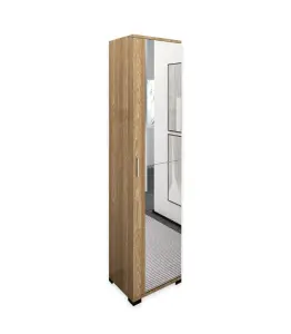Meuble à chaussures 10 cases avec miroir Latte 45 x 187 x 36 cm