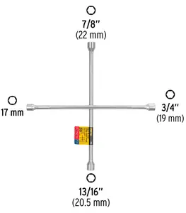Clé en croix pour voitures et camions 35 cm