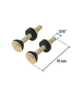 Set De 2 Vis De Montage Des Toilettes 8X70Mm