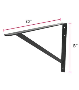 Support D'Étagère Renforce 33X50,8 Cm Noir