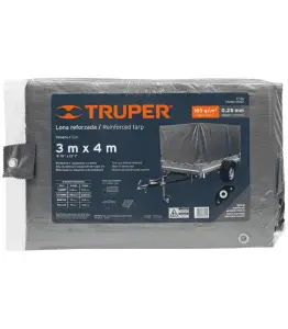Bâche renforcée 4x4m gris