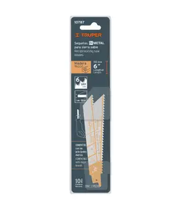 Set de 2 lames scie sabre 150 mm pour le bois
