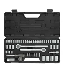 Set de douilles 51 pièces 1/4″, 3/8″ et 1/2″