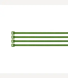 Collier de serrage 50 pieces 150 x 2,5 mm vert