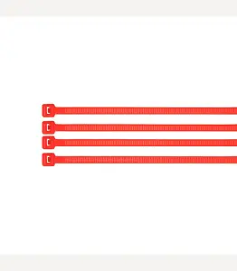 Collier de serrage 50 pieces 150 x 2,5 mm rouge