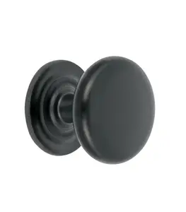 Bouton De Meuble Rond Finition Noir