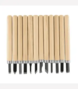 Set de 12 Outils de sculpture pour bois