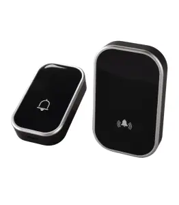 Sonnette sans fil 200 m ip44 noir
