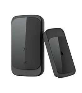 Sonnette sans fil 200 m tactile IP44 noir