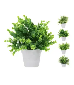 Plante artificielle en pot blanc 24cm
