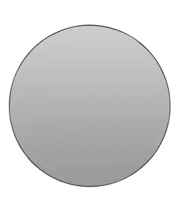 Miroir rond avec cadre en métal noir 75 cm