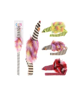 Jouet pour chats fourrure de souris 27×6,5x4cm