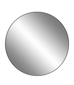 Miroir rond avec cadre en métal noir 110 cm