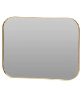 Miroir carré arrondit doré extra plat 45×35 cm