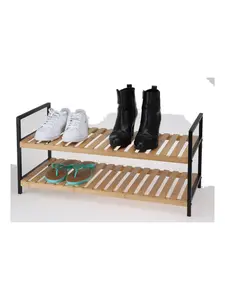 Étagère à chaussures 2 niveaux 70X30X32cm