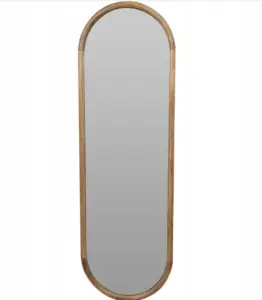 Miroir Ovale Avec Cadre En Bois De Manguier 115 X36 Cm