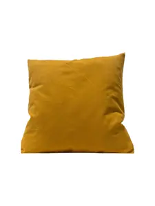Coussin rempli de fibre moutarde 45 x 45 cm