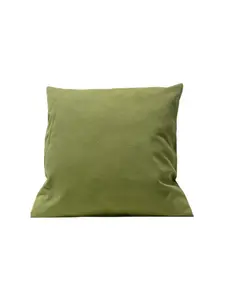 Coussin rempli de fibre vert olive 45 x 45 cm