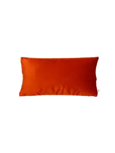 Coussin rempli de fibre orange brûlé 30 x 50 cm