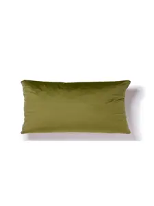 Coussin rempli de fibre vert olive 30x50cm