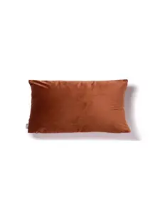 Coussin rempli de fibre marron rouille 30×50 cm