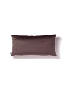 Coussin rempli de fibre marron chocolat 30×50 cm