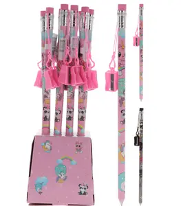 Crayon xl avec gomme et taille-crayon 39cm