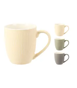 Mug En Porcelaine Mat Raye 220Ml