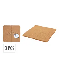 Dessous de plat en liège 3 pièces19X19X0,6cm