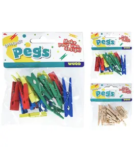 Set De Pinces Artisanales En Bois