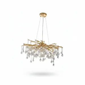 SUSPENSION BRILLANCE ALLUMINIUM /CRYSTAL G9 220V