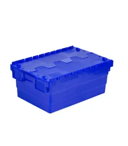 Boite En Plastique Fermée 40X60X25 Cm Bleu
