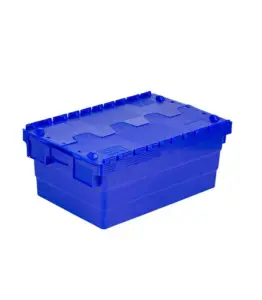 Boîte En Plastique Fermée 40X60X41,5Cm Bleu