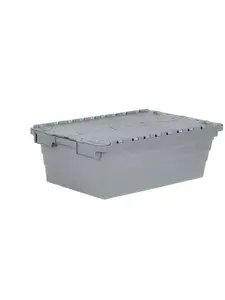 Boîte En Plastique Fermée 40X60X25Cm Grise