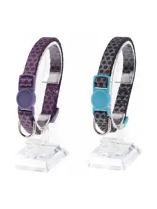 Collier pour chats imprimé hexagone couleurs assorties
