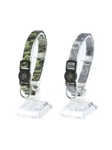 Collier pour chat en nylon imprimé camouflage couleurs assorties