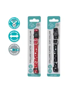 Collier pour chats imprimé étoiles couleurs assorties