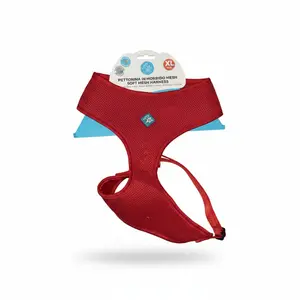 Harnais Doux En Maille Rouge Xl 51-74 Cm