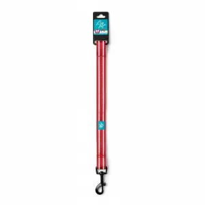 LAISSE EN NYLON ET MAILLE ROUGE M 120X2,0 CM