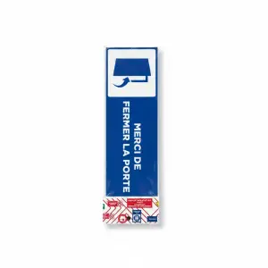 Merci De Fermer La Porte 21X7,5 Cm