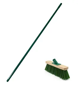 Balai de jardin 30 cm avec manche en bois 1,10 m