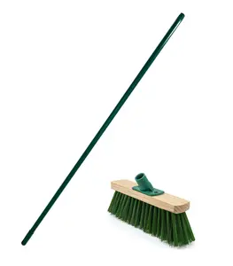 Balai de jardin 40 cm avec manche en bois 1,10 m