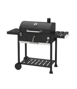 Barbecue Au Charbon 2 Tablettes 131X56X122 Cm Noir