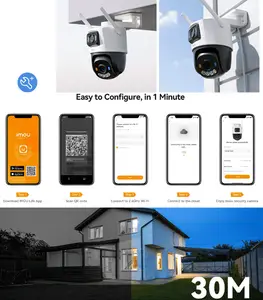 Caméra Wi-Fi extérieure P&T couleur IMOU Cruiser Dual 2 6MP AI