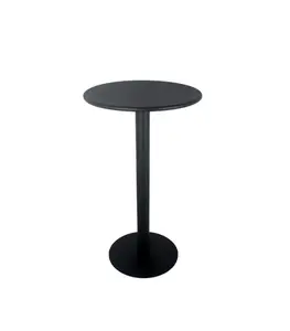 Table de bar ronde 60X105 cm métal noir