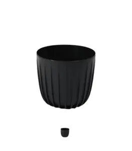 Pot De Fleur Cover Low Mira 240 Mm Noir