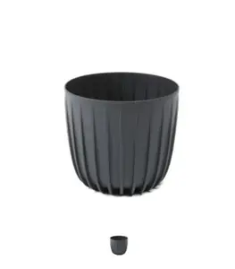 Pot De Fleur Cover Low Mira 20 Cm Anthracite