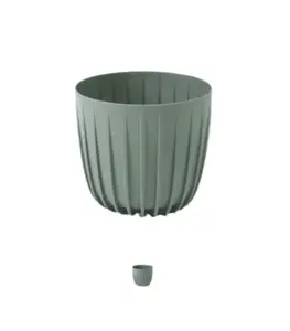 Pot De Fleur Cover Low Mira 20 Cm Vert Gris