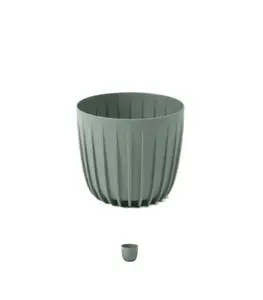 Pot De Fleur Cover Low Mira 240 Mm Vert Gris